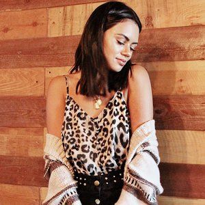 BB DAKOTA FORCE OF NATURE LEOPARD CAMI L NWT